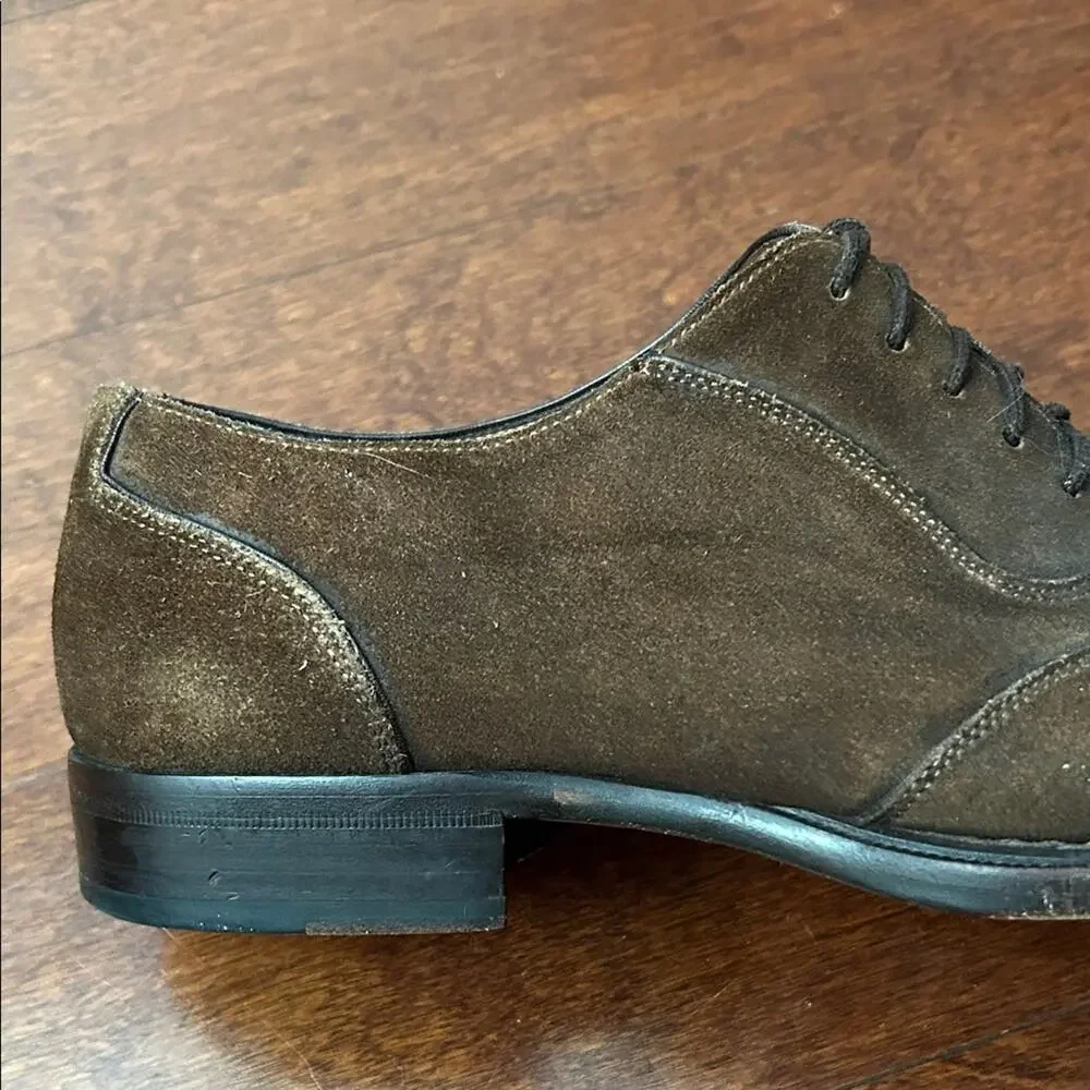 Mezlan Men's Ambrose Brown Suede Lace-Up Oxfords with a Tapered Toe, Size 9.5